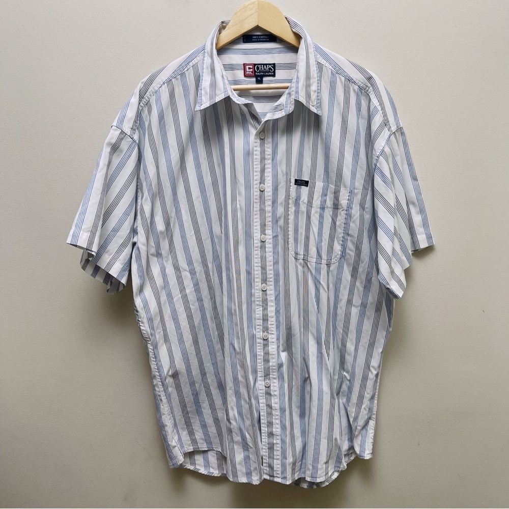 Chaps Men's Blue Striped Shirt
